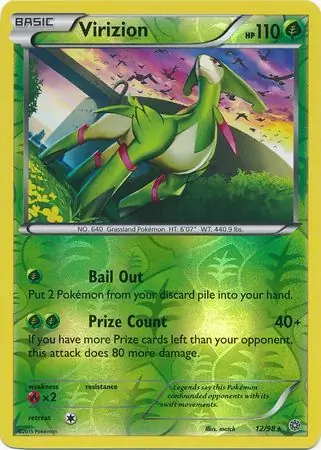 Virizion Reverse Holo 12 Normal