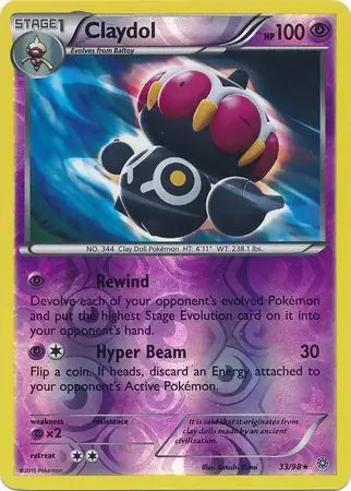 Claydol Reverse Holo 33 Normal