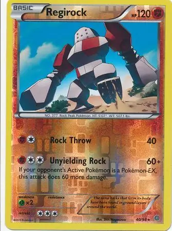 Regirock Reverse Holo 40 Normal