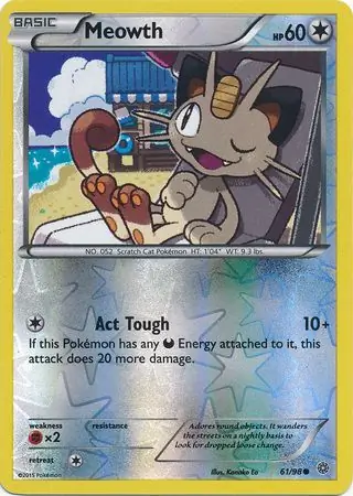 Meowth Reverse Holo 61 Normal
