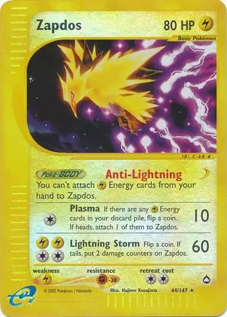 Zapdos Reverse Holo 44