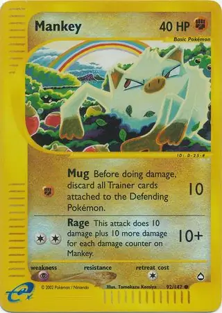 Mankey Reverse Holo 92