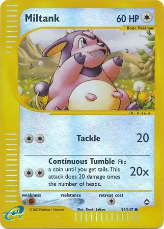 Miltank Reverse Holo 94 Normal