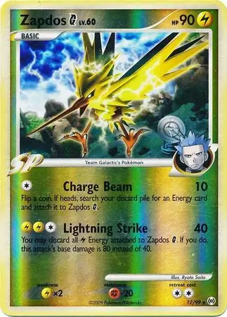 Zapdos G Reverse Holo 12