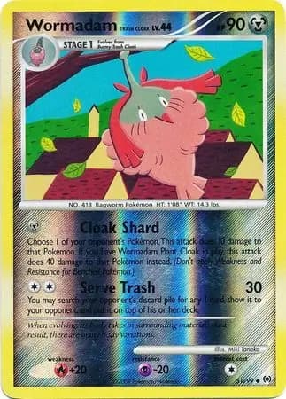 Wormadam Trash Cloak Reverse Holo 51