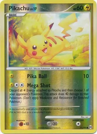 Pikachu Reverse Holo 71 Normal