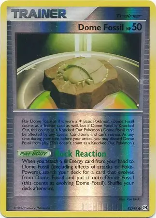Dome Fossil Reverse Holo 92 Normal