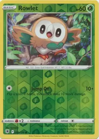 Rowlet Reverse Holo 019