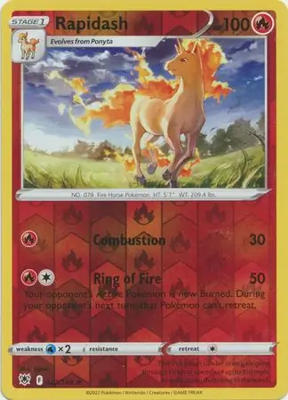 Rapidash Reverse Holo 022