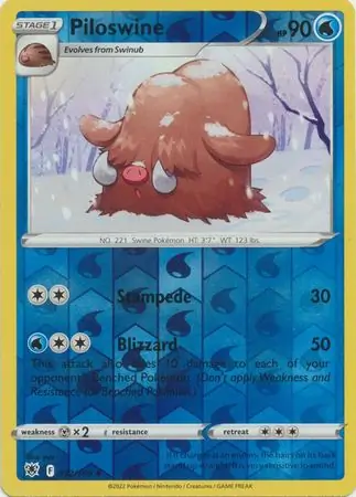 Piloswine Reverse Holo 032 Normal