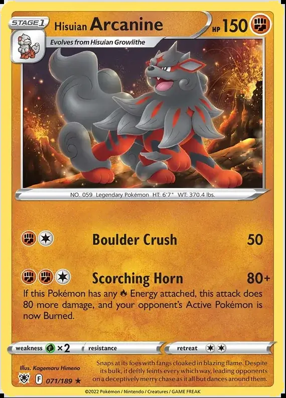 Hisuian Arcanine 071 Normal