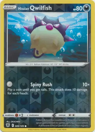 Hisuian Qwilfish Reverse Holo 089 Normal