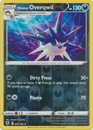 Hisuian Overqwil Reverse Holo 091