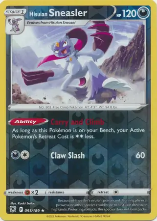 Hisuian Sneasler Reverse Holo 093 Normal