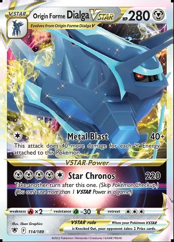 Origin Forme Dialga VSTAR 114
