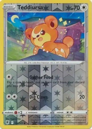 Teddiursa Reverse Holo 122 Normal
