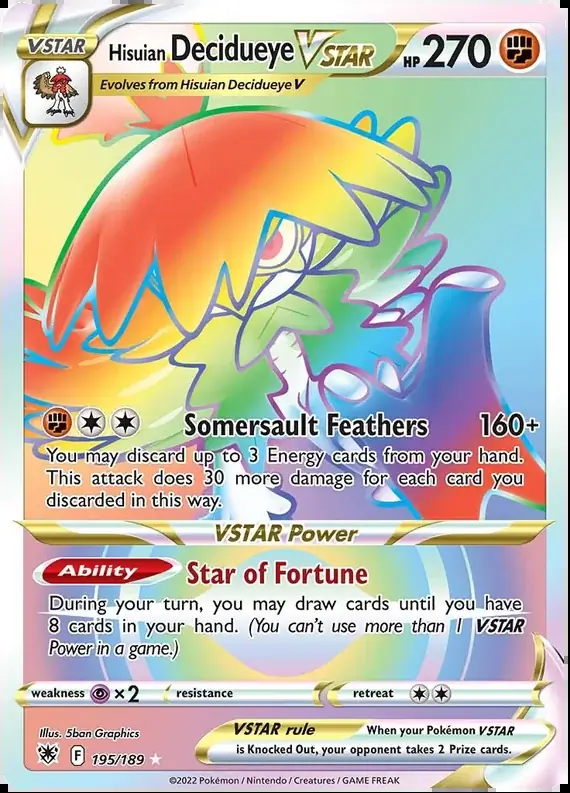 Hisuian Decidueye VSTAR 195 Normal