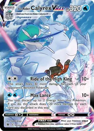 Ice Rider Calyrex VMAX TG15 Normal