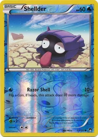 Shellder Reverse Holo 22 Normal