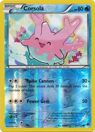 Corsola Reverse Holo 29 Normal