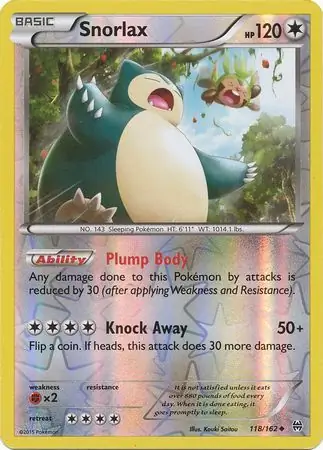 Snorlax Reverse Holo 118