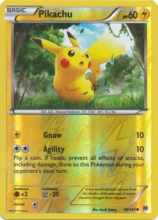 Pikachu Reverse Holo 48 Normal