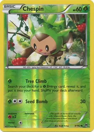 Chespin Reverse Holo 9 Normal