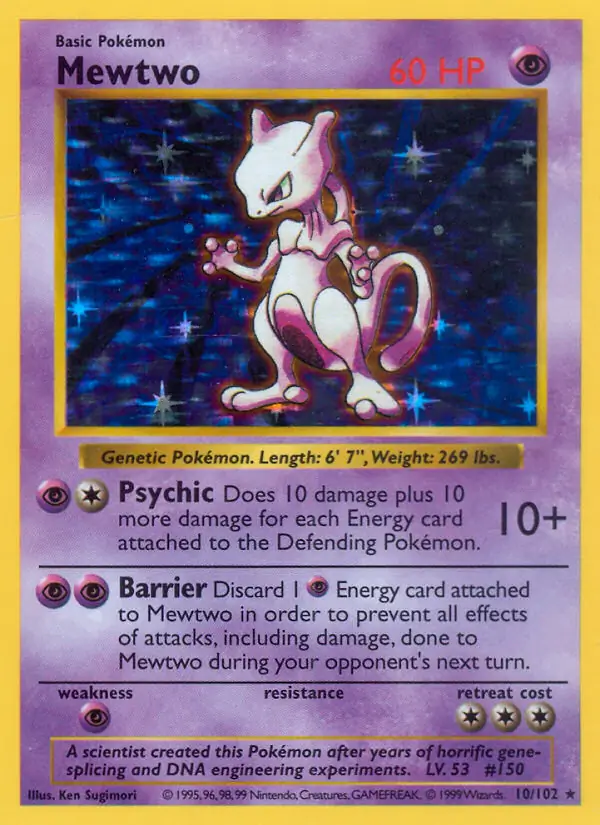 Mewtwo Holo 10 Normal