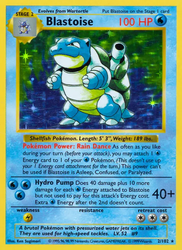 Blastoise Holo 2 Normal