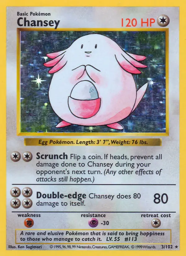 Chansey Holo 3 Normal