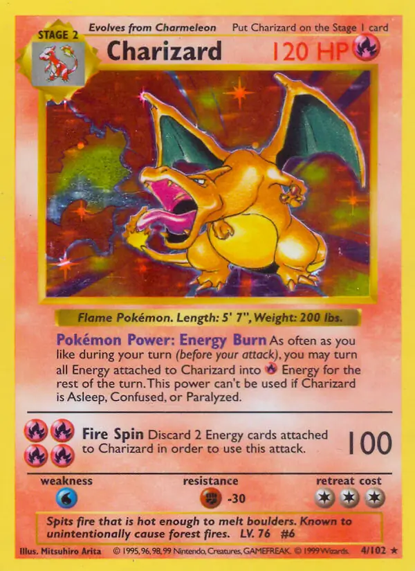 Charizard Holo 4 Normal
