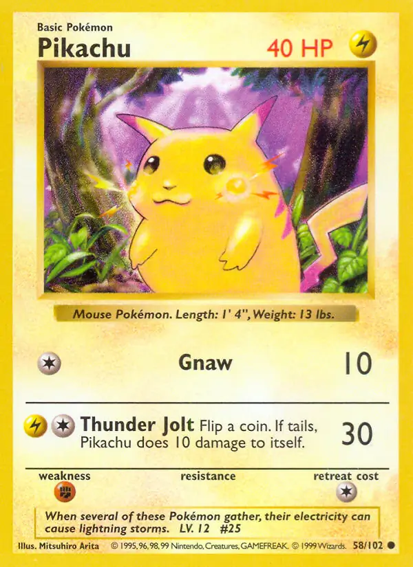 Pikachu Yellow Cheeks 58 Normal