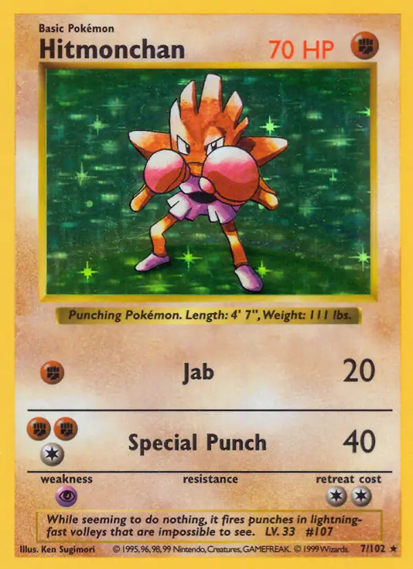 Hitmonchan Holo 7 Normal
