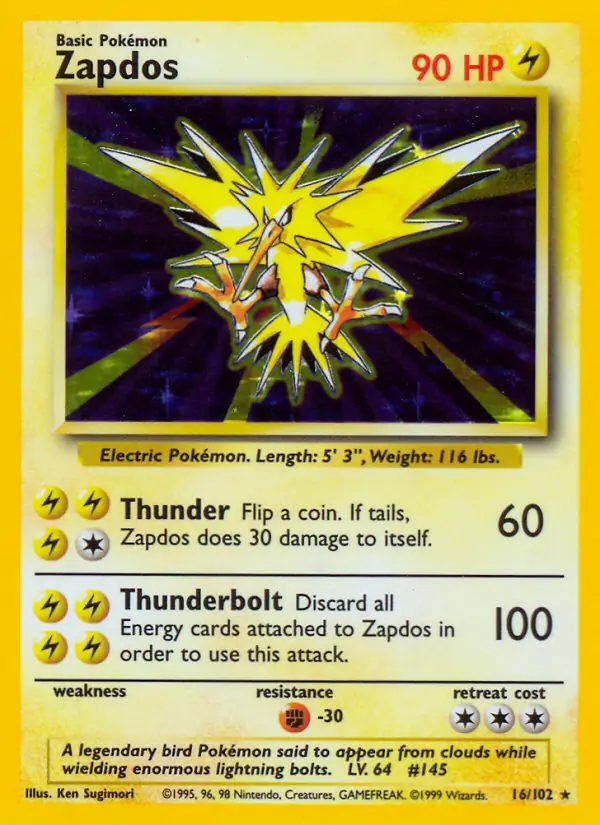 Zapdos Holo 16