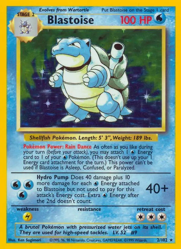 Blastoise Holo 2 Normal