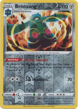 Bronzong Reverse Holo 102 Normal
