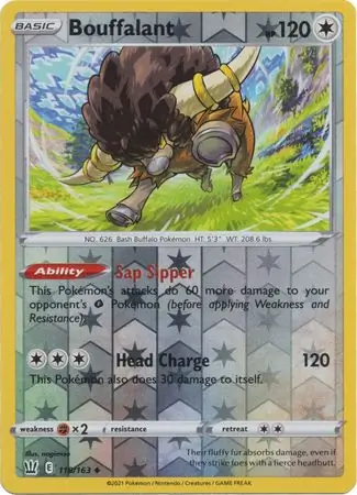 Bouffalant Reverse Holo 118