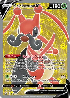 Full Art Kricketune V 142 Normal