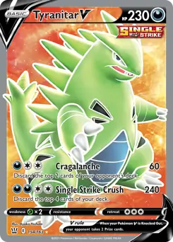 Full Art Tyranitar V 154 Normal