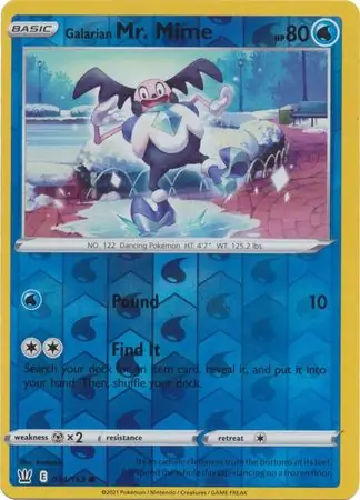 Galarian Mr. Mime Reverse Holo 034 Normal