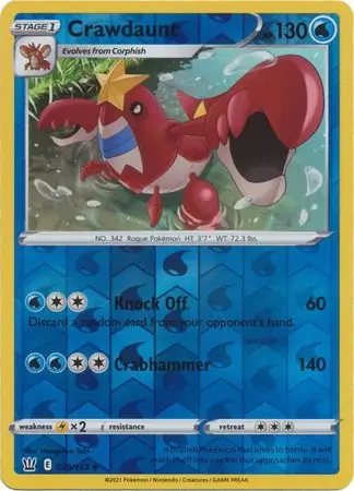 Crawdaunt Reverse Holo 039 Normal