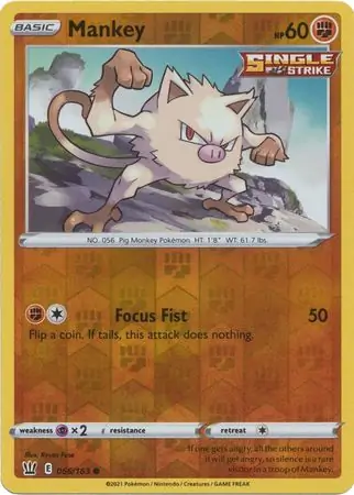 Mankey Reverse Holo 066 Normal