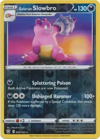Galarian Slowbro Reverse Holo 092 Normal