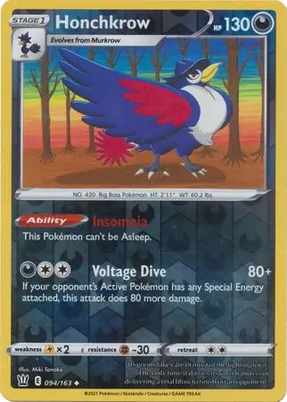 Honchkrow Reverse Holo 094