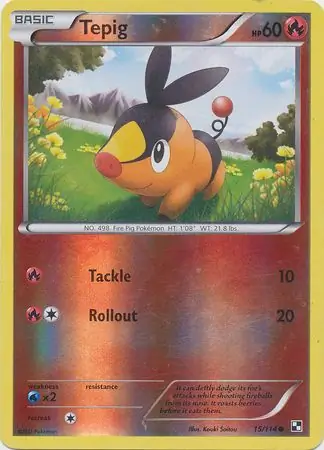 Tepig Reverse Holo 15 Normal
