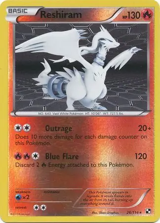 Reshiram Reverse Holo 26 Normal