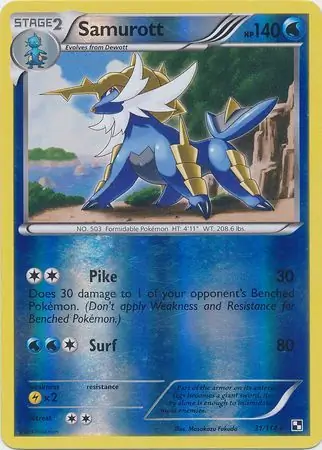 Samurott Reverse Holo 31 Normal