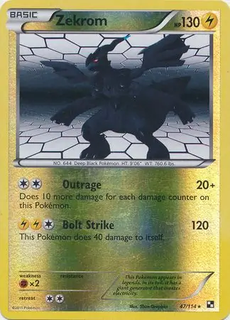Zekrom Reverse Holo 47 Normal