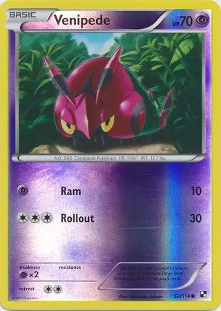 Venipede Reverse Holo 52