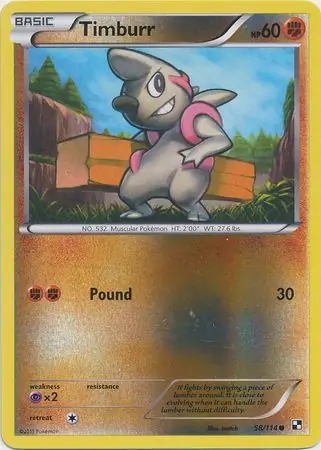 Timburr Reverse Holo 58 Normal